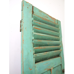 Drewniana okiennica Vintage dwustronna dwukolorowa 98x45cm